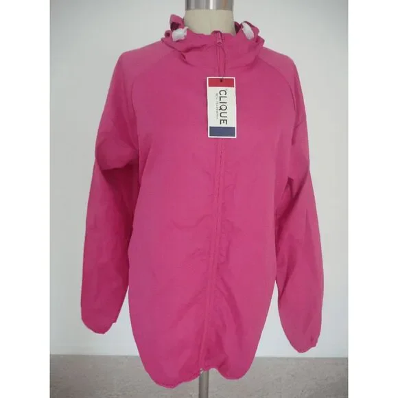 Clique Raspberry Hooded Packable Reliance Jacket XL - Picture 3 of 9